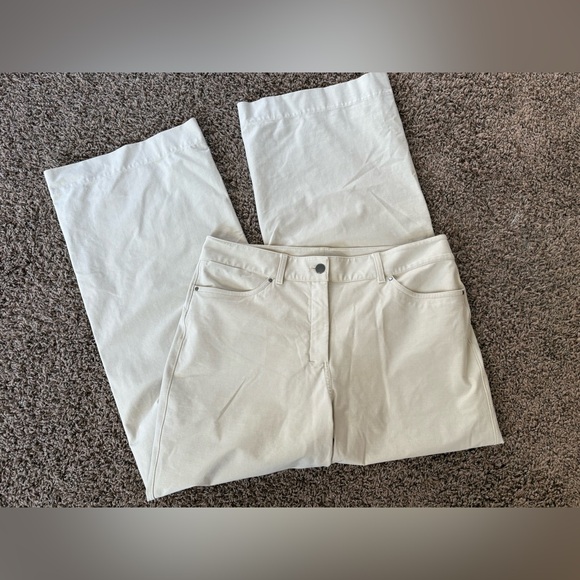 Lululemon City Sleek 5 Pocket High Rise Wide Leg Pants size 31 Tan Khaki Bone - Picture 1 of 9